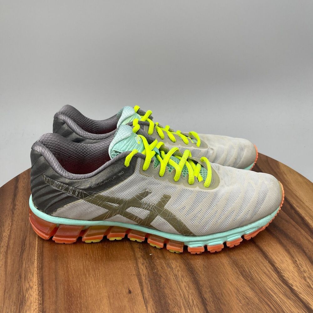 Asics Gel Quantum 180 Shoes Womens Size 9.5 Gray Running Comfort Walking Sneaker